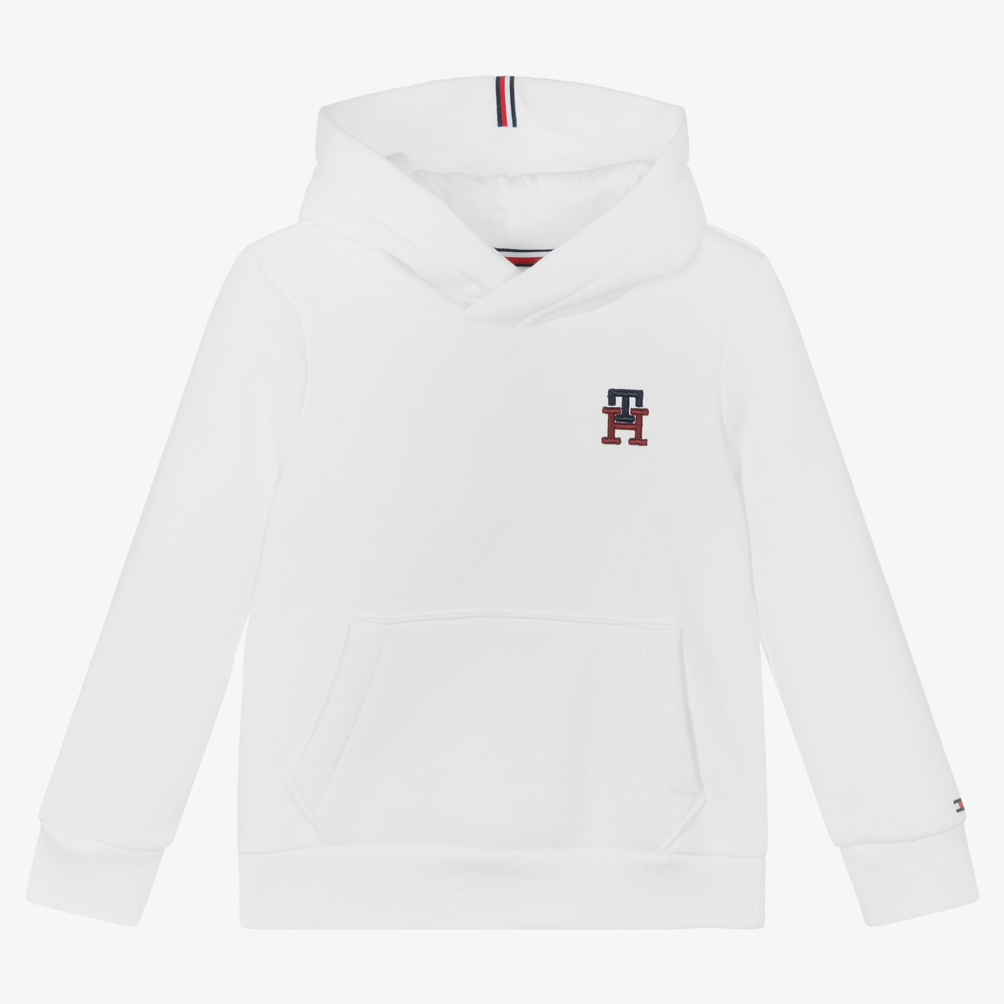 Tommy Hilfiger White TH Monogram Logo Hoodie