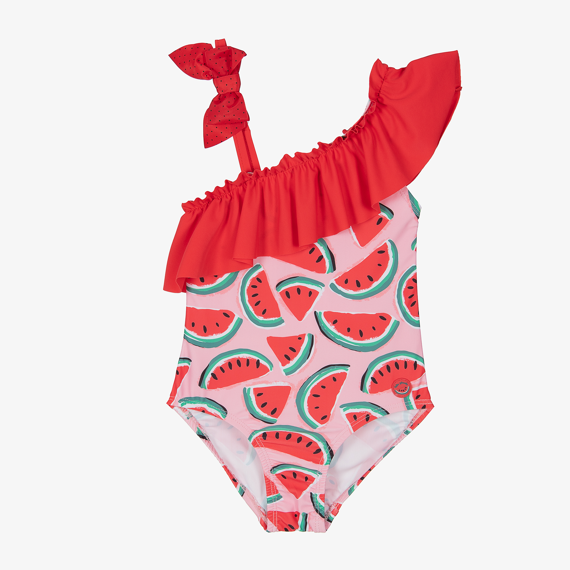 Tutto Piccolo Girls Pink Red Watermelon Swimsuit Childrensalon Outlet