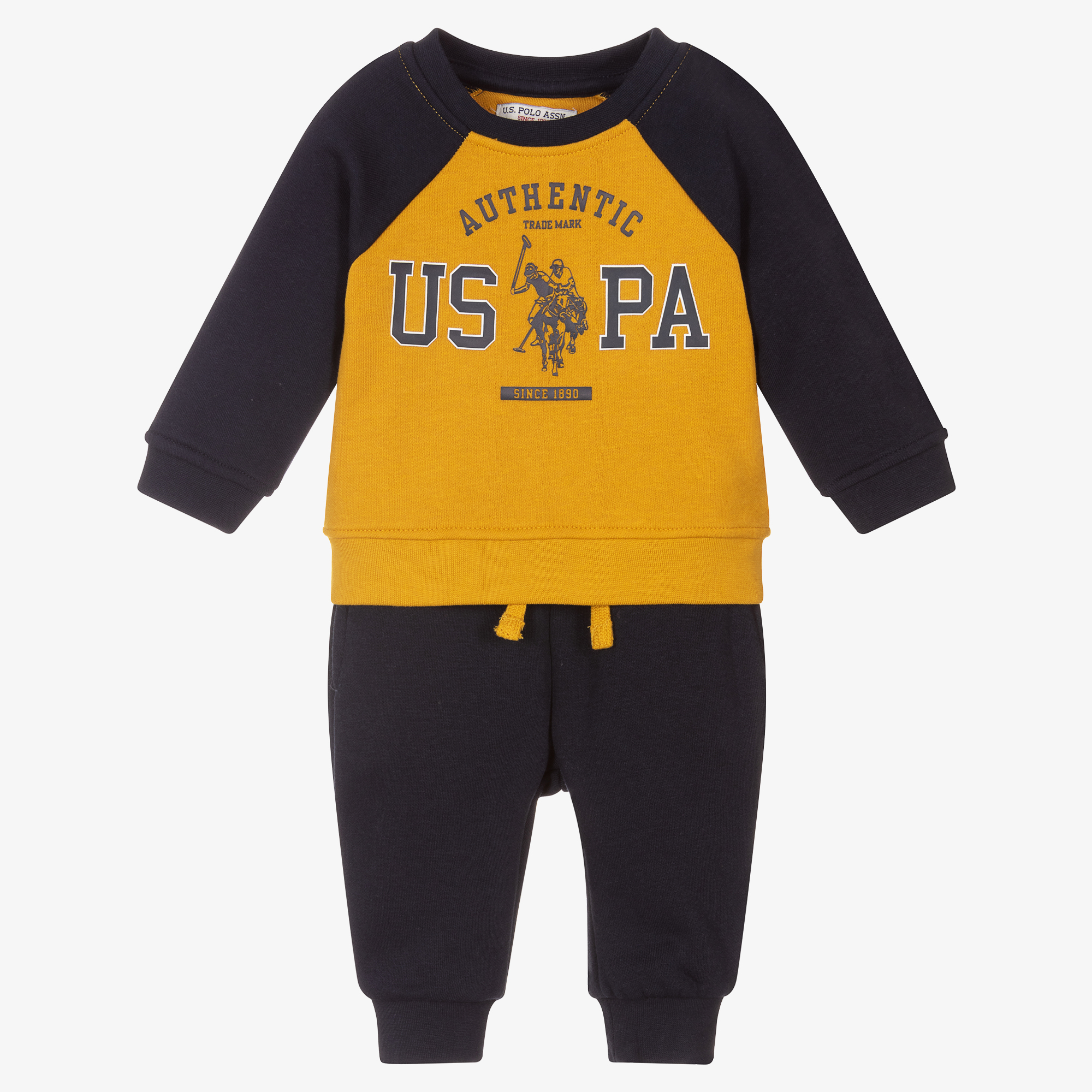 Blue and yellow deals polo sweat suit