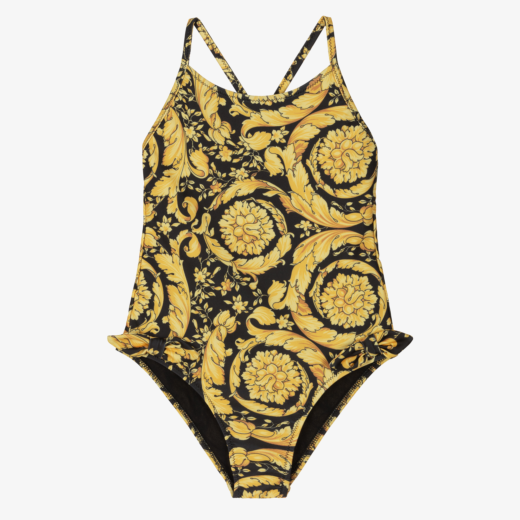 Versace Maillot de bain dor Barocco fille