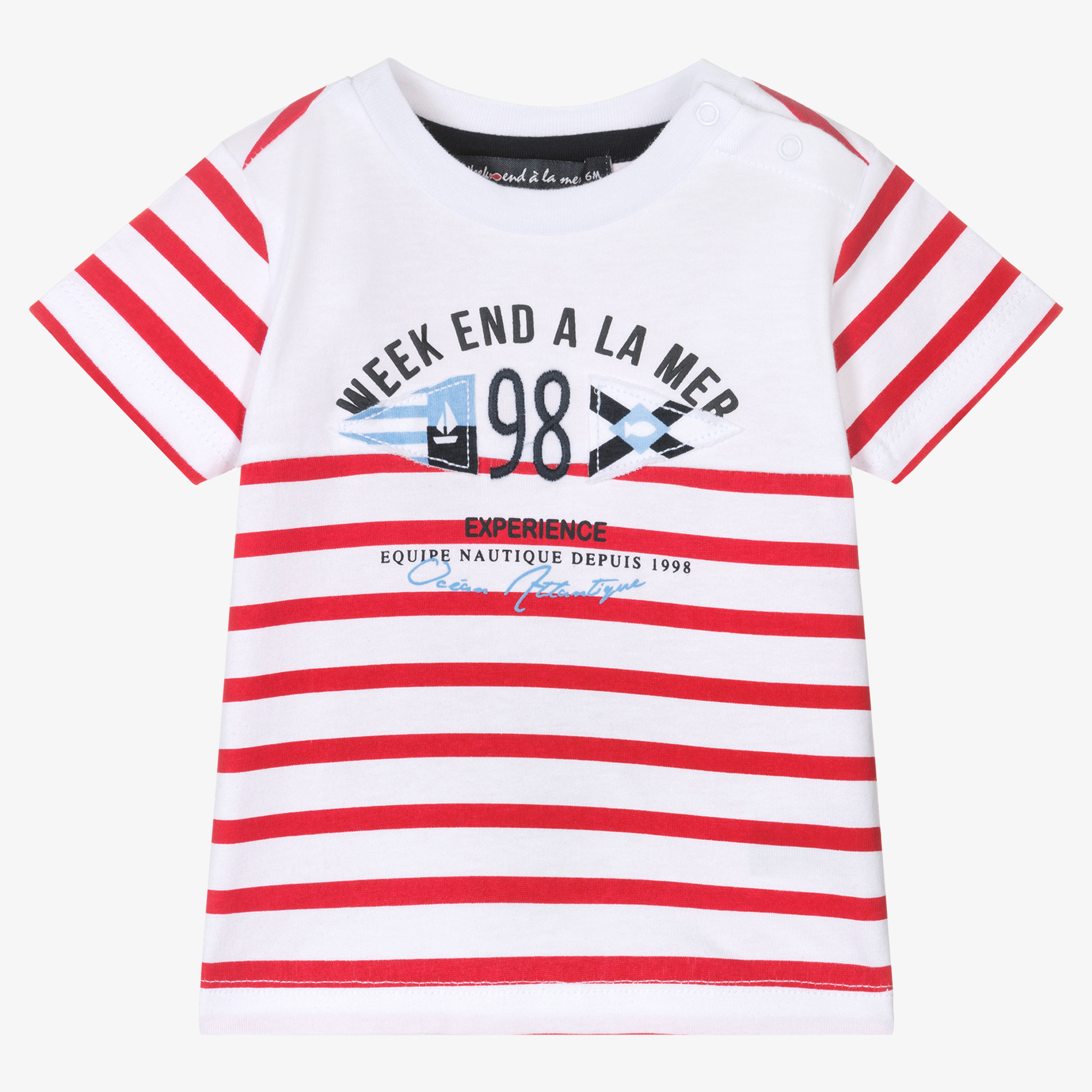 red and white striped t shirt boys